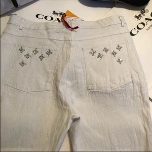 NWT-RUBY RD. White Silver Jean size 14